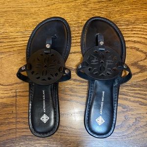 Black Antonio Melani sandals size 8
